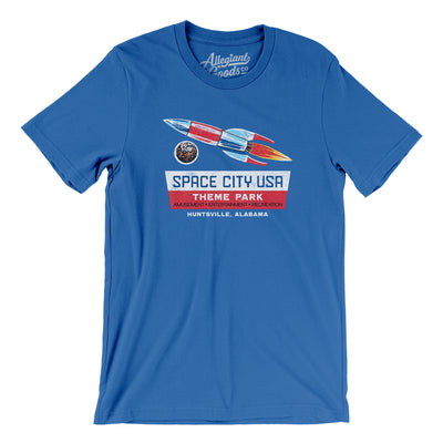 Space City USA Amusement Park Men/Unisex T-Shirt-True Royal-Allegiant Goods Co. Vintage Sports Apparel