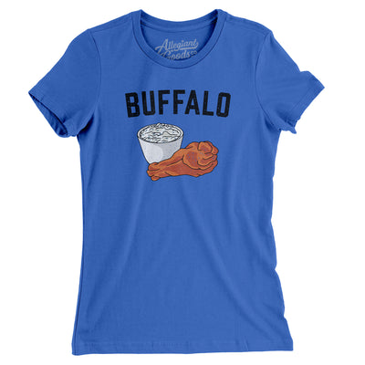 Buffalo Chicken Wings Women's T-Shirt-True Royal-Allegiant Goods Co. Vintage Sports Apparel