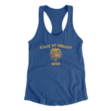 Oregon State Flag Women's Racerback Tank-Allegiant Goods Co. Vintage Sports Apparel