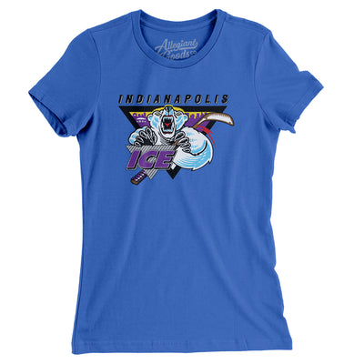 Indianapolis Ice Hockey Women's T-Shirt-True Royal-Allegiant Goods Co. Vintage Sports Apparel