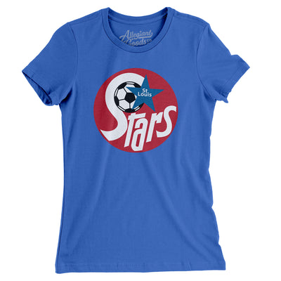 St. Louis Stars Soccer Women's T-Shirt-True Royal-Allegiant Goods Co. Vintage Sports Apparel