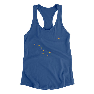 Alaska State Flag Women's Racerback Tank-Royal-Allegiant Goods Co. Vintage Sports Apparel