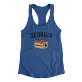 Georgia Peach Crate Women's Racerback Tank-True Royal-Allegiant Goods Co. Vintage Sports Apparel