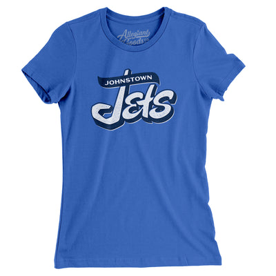 Johnstown Jets Hockey Women's T-Shirt-True Royal-Allegiant Goods Co. Vintage Sports Apparel