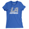 Los Angeles Express Football Women's T-Shirt-True Royal-Allegiant Goods Co. Vintage Sports Apparel