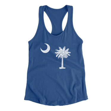 South Carolina State Flag Women's Racerback Tank-Allegiant Goods Co. Vintage Sports Apparel