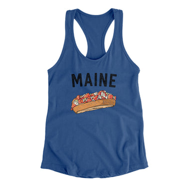 Maine Lobster Roll Women's Racerback Tank-Allegiant Goods Co. Vintage Sports Apparel