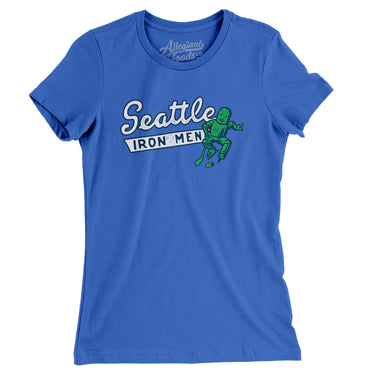 Seattle Ironmen Hockey Women's T-Shirt-Allegiant Goods Co. Vintage Sports Apparel