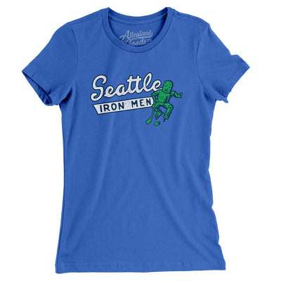Seattle Ironmen Hockey Women's T-Shirt-True Royal-Allegiant Goods Co. Vintage Sports Apparel