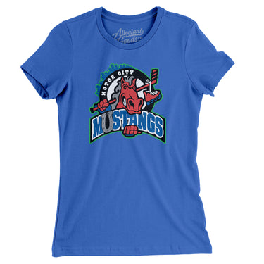 Motor City Mustangs Roller Hockey Women's T-Shirt-Allegiant Goods Co. Vintage Sports Apparel