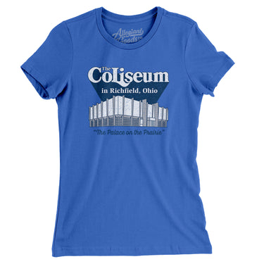 Richfield Ohio Coliseum Women's T-Shirt-Allegiant Goods Co. Vintage Sports Apparel