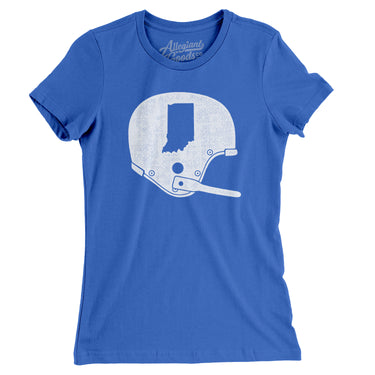 Indiana Vintage Football Helmet Women's T-Shirt-Allegiant Goods Co. Vintage Sports Apparel