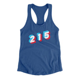 Philadelphia 215 Area Code Women's Racerback Tank-Allegiant Goods Co. Vintage Sports Apparel