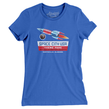 Space City USA Amusement Park Women's T-Shirt-Allegiant Goods Co. Vintage Sports Apparel