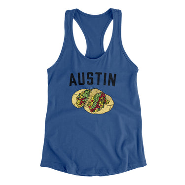Austin Tacos Women's Racerback Tank-Allegiant Goods Co. Vintage Sports Apparel