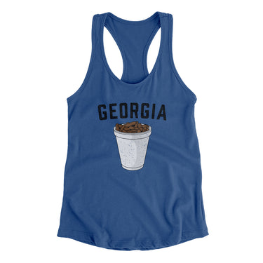 Georgia Boiled Peanuts Women's Racerback Tank-Royal-Allegiant Goods Co. Vintage Sports Apparel