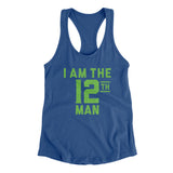 I Am The 12th Man Women's Racerback Tank-Allegiant Goods Co. Vintage Sports Apparel