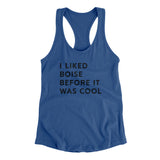 I Liked Boise Before It Was Cool Women's Racerback Tank-Allegiant Goods Co. Vintage Sports Apparel