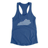 Kentucky Checkerboard Women's Racerback Tank-Allegiant Goods Co. Vintage Sports Apparel