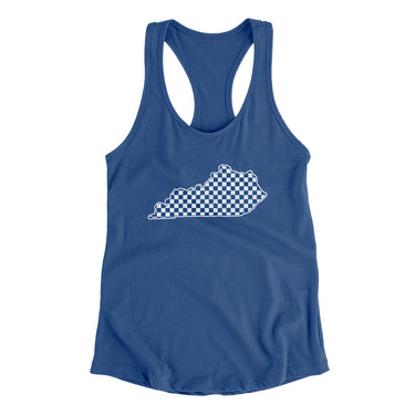Kentucky Checkerboard Women's Racerback Tank-Allegiant Goods Co. Vintage Sports Apparel