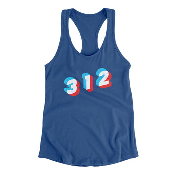 Chicago 312 Area Code Women's Racerback Tank-Allegiant Goods Co. Vintage Sports Apparel