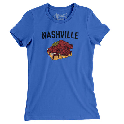 Nashville Hot Chicken Women's T-Shirt-True Royal-Allegiant Goods Co. Vintage Sports Apparel