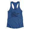 I Liked Kansas City Before It Was Cool Women's Racerback Tank-Royal-Allegiant Goods Co. Vintage Sports Apparel