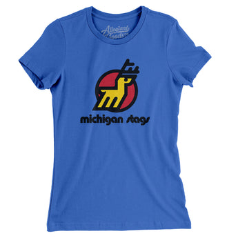 Michigan Stags Hockey Women's T-Shirt-Allegiant Goods Co. Vintage Sports Apparel