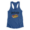 Chicago Style Hot Dog Women's Racerback Tank-Royal-Allegiant Goods Co. Vintage Sports Apparel
