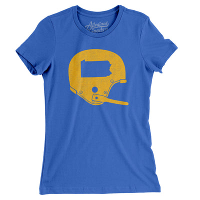 Pennsylvania Vintage Football Helmet Women's T-Shirt-True Royal-Allegiant Goods Co. Vintage Sports Apparel