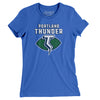 Portland Thunder Football Women's T-Shirt-True Royal-Allegiant Goods Co. Vintage Sports Apparel