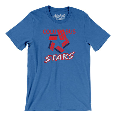 Columbus Stars Defunct Hockey Men/Unisex T-Shirt-Heather True Royal-Allegiant Goods Co. Vintage Sports Apparel