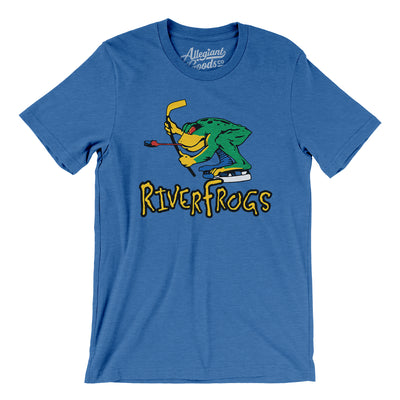 Louisville RiverFrogs Hockey Men/Unisex T-Shirt-Heather True Royal-Allegiant Goods Co. Vintage Sports Apparel