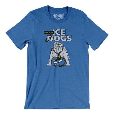 Long Beach Ice Dogs Hockey Men/Unisex T-Shirt-Heather True Royal-Allegiant Goods Co. Vintage Sports Apparel