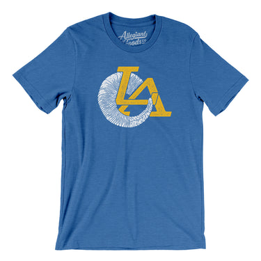 LA Ram Horn Men/Unisex T-Shirt-Allegiant Goods Co. Vintage Sports Apparel
