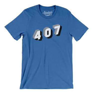 Orlando 407 Area Code Men/Unisex T-Shirt-Allegiant Goods Co. Vintage Sports Apparel