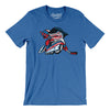 Long Island Jawz Roller Hockey Men/Unisex T-Shirt-Heather True Royal-Allegiant Goods Co. Vintage Sports Apparel