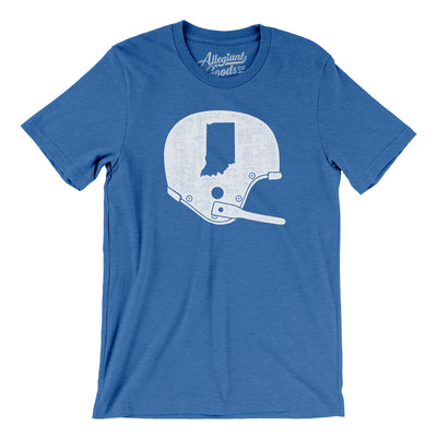 Indiana Vintage Football Helmet Men/Unisex T-Shirt-Heather True Royal-Allegiant Goods Co. Vintage Sports Apparel