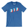 Chicago 312 Area Code Men/Unisex T-Shirt-Heather True Royal-Allegiant Goods Co. Vintage Sports Apparel