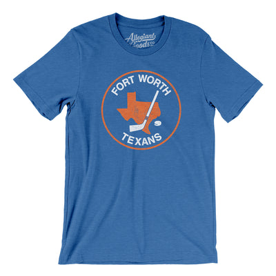 Fort Worth Texans Hockey Men/Unisex T-Shirt-Heather True Royal-Allegiant Goods Co. Vintage Sports Apparel