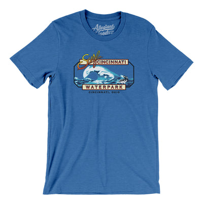 Surf Cincinnati Amusement Park Men/Unisex T-Shirt-Heather True Royal-Allegiant Goods Co. Vintage Sports Apparel