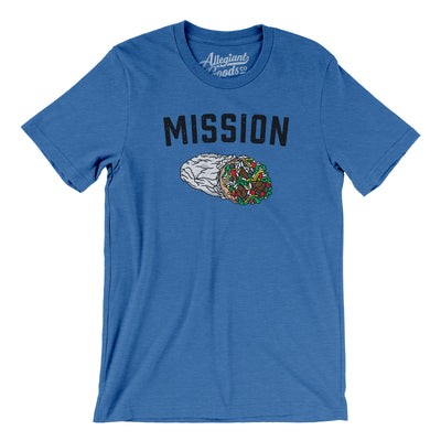 Mission Burrito Men/Unisex T-Shirt-True Royal-Allegiant Goods Co. Vintage Sports Apparel