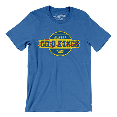 Alaska Gold Kings Hockey Men/Unisex T-Shirt-Heather True Royal-Allegiant Goods Co. Vintage Sports Apparel