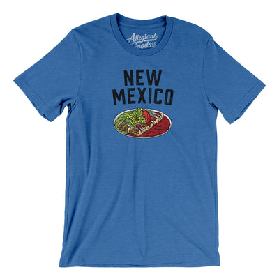 New Mexico Christmas Enchiladas Men/Unisex T-Shirt-Heather True Royal-Allegiant Goods Co. Vintage Sports Apparel