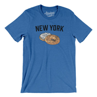 New York Bagel Men/Unisex T-Shirt-True Royal-Allegiant Goods Co. Vintage Sports Apparel