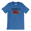Amarillo Steak Men/Unisex T-Shirt-Heather True Royal-Allegiant Goods Co. Vintage Sports Apparel
