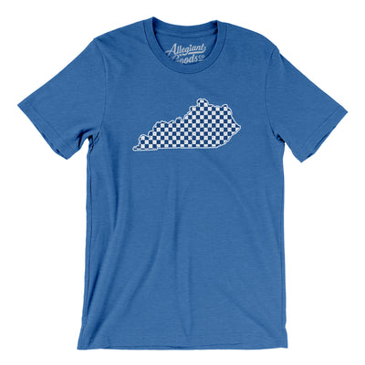 Kentucky Checkerboard Men/Unisex T-Shirt-Heather True Royal-Allegiant Goods Co. Vintage Sports Apparel
