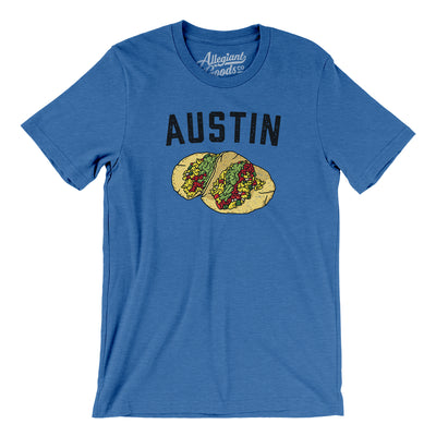 Austin Tacos Men/Unisex T-Shirt-Heather True Royal-Allegiant Goods Co. Vintage Sports Apparel