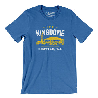 Seattle Kingdome Men/Unisex T-Shirt-Heather True Royal-Allegiant Goods Co. Vintage Sports Apparel
