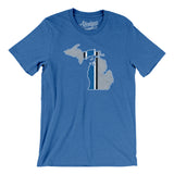 Michigan Helmet Stripes Men/Unisex T-Shirt-Allegiant Goods Co. Vintage Sports Apparel